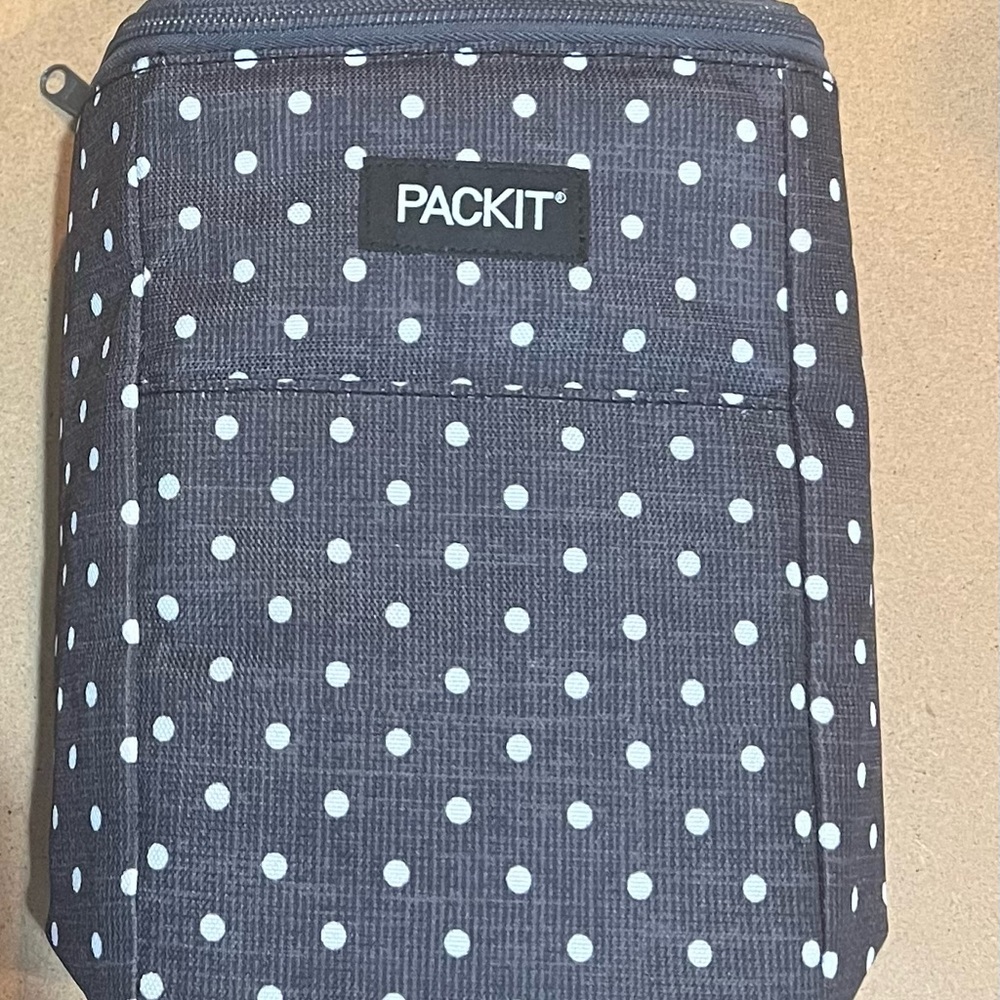 PACKIT Polka Dot Freezable Bottle Bag